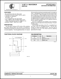 IDT74FST16163214PA datasheet: 12-bit 3:1 mux/delux switch IDT74FST16163214PA