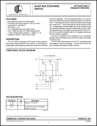 IDT74FST16163213PF datasheet: 24-bit bus exchange switch IDT74FST16163213PF