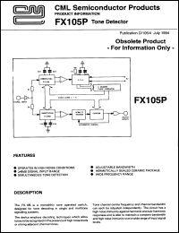 FX105P datasheet: Tone Detector FX105P
