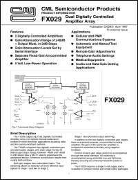 FX029D5 datasheet: Dual digitally controlled amplifier array FX029D5