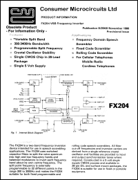 FX204J datasheet: VSB freguency inverter FX204J