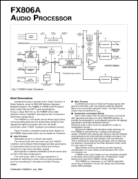 FX806AJ datasheet: Audio processor FX806AJ