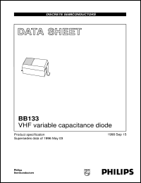 BB133 datasheet: VHF variable capacitance diode BB133