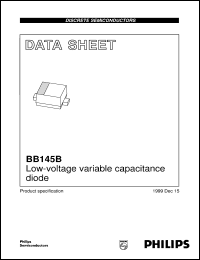 BB145B datasheet: Low-voltage variable capacitance diode BB145B