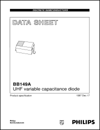 BB149A datasheet: UHF variable capacitance diode BB149A