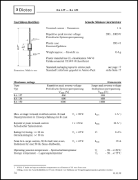 BA157 datasheet: Fast silicon rectifier BA157