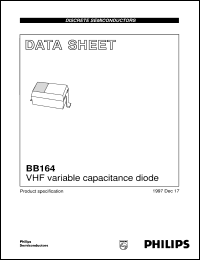 BB164 datasheet: VHF variable capacitance diode BB164