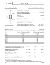 FE3H datasheet: Super fast silicon rectifier FE3H