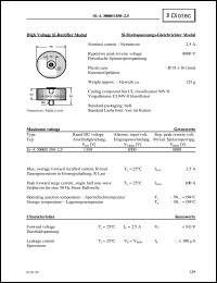 SI-A3000/1350-2.5 datasheet: High voltage Si rectifier modul SI-A3000/1350-2.5