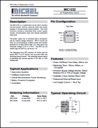 MIC1232N datasheet: µP Supervisory Circuit MIC1232N