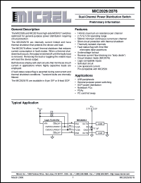 MIC2076-2BM datasheet: Dual-Channel Power Distribution Switch MIC2076-2BM
