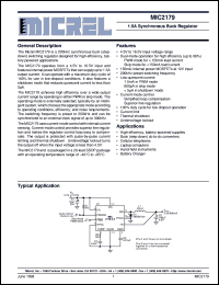 MIC2179BSM datasheet: 1.5A Synchronous Buck Regulator MIC2179BSM