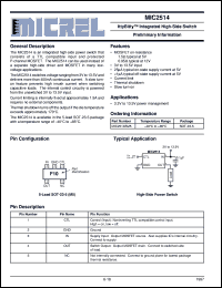 MIC2514BM5 datasheet: IttyBitty™ Integrated High-Side Switch MIC2514BM5
