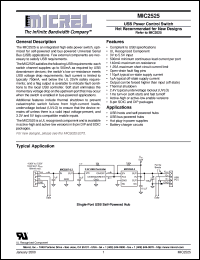 MIC2525-2BM datasheet: USB Power Control Switch MIC2525-2BM