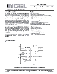 MIC2546-1BM datasheet: Dual Programmable Current Limit Switch MIC2546-1BM