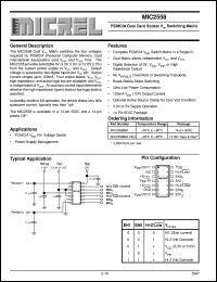 MIC2558BM datasheet: PCMCIA Dual Card Socket Vpp Switching Matrix MIC2558BM