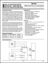 MIC2561-1BM datasheet: PCMCIA Card Socket Vcc and Vpp Switching Matrix MIC2561-1BM