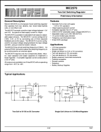 MIC2570-2BM datasheet: Two-Cell Switching Regulator MIC2570-2BM