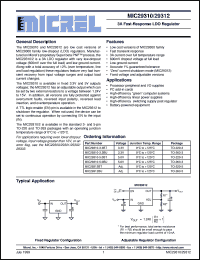 MIC29310-3.3BT datasheet: 3A Fast-Response LDO Regulator MIC29310-3.3BT