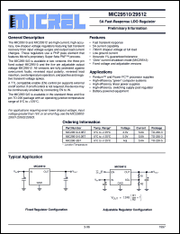 MIC29510-3.3BT datasheet: 5A Fast-Response LDO Regulator MIC29510-3.3BT