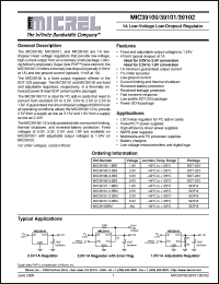 MIC39101-1.8BM datasheet: 1A Low-Voltage Low-Dropout Regulator MIC39101-1.8BM