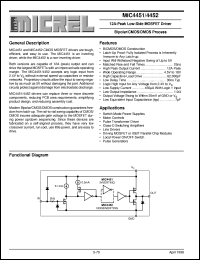 MIC4451 datasheet: 12A-Peak Low-Side MOSFET Driver MIC4451