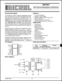 MIC4807 datasheet: 80V 8-Channel Addressable Low-Side Driver MIC4807