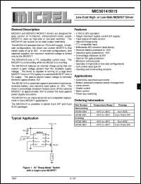 MIC5015 datasheet: Low-Cost High- or Low-Side MOSFET Driver MIC5015