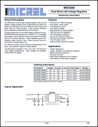 MIC5208 datasheet: Dual 50mA LDO Regulator MIC5208