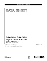 SAA7125H/01 datasheet: Digital Video Encoder  (ECO-DENC) SAA7125H/01