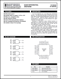 SY10E404 datasheet: QUAD DIFFERENTIAL AND/NAND SY10E404