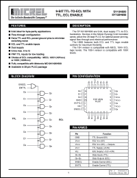 SY10H600 datasheet: 9-BIT TTL-TO-ECL WITH TTL, ECL ENABLE SY10H600