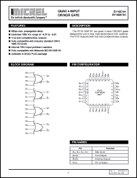 SY100E101 datasheet: QUAD 4-INPUT OR/NOR GATE SY100E101