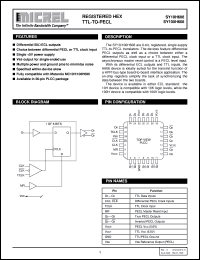 SY100H606 datasheet: REGISTERED HEX TTL-TO-PECL SY100H606