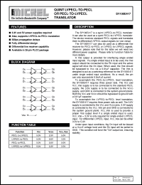 SY100E417 datasheet: QUINT LVPECL-TO-PECL or PECL-TO-LVPECL TRANSLATOR SY100E417