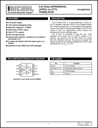 SY100EPT23L datasheet: 3.3V Dual Differential LVPECL-to-LVTTL Translator SY100EPT23L