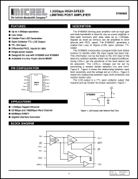 SY88903 datasheet: 1.25Gb/s HIGH-SPEED LIMITING POST AMPLIFIER SY88903