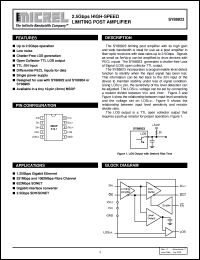 SY88923 datasheet: 2.5Gb/s HIGH-SPEED LIMITING POST AMPLIFIER SY88923