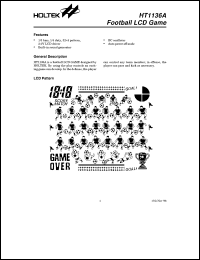 HT1136A datasheet: Football LCD game HT1136A