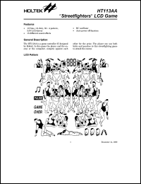 HT113AA datasheet: Streetfighters LCD game HT113AA