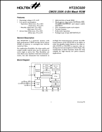 HT23C020 datasheet: CMOS 256Kx8-bit mask ROM HT23C020