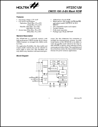 HT23C128 datasheet: CMOS 16Kx8-bit mask ROM HT23C128