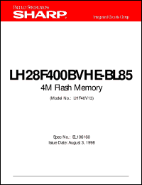 LH28F400BVHE-BL85 datasheet: 4M flash memory LH28F400BVHE-BL85