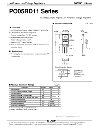 PQ05RD11 datasheet: Low power-loss voltage regulator PQ05RD11