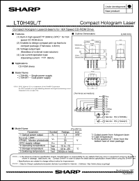 LT0H49T datasheet: Compact honogram laser LT0H49T