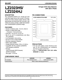 LZ2323H5 datasheet: 1/3-type CCD area sensor with 320K pixels LZ2323H5