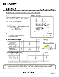 LT1E45A datasheet: Chip LED device LT1E45A