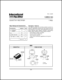 10BQ100 datasheet: Schottky rectifier 10BQ100