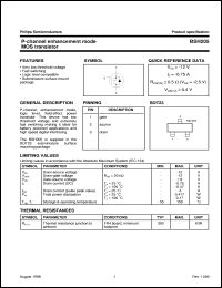 BSH205 datasheet: P-channel enhancement mode MOS transistor BSH205