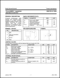 BUK7615-100A datasheet: TrenchMOS transistor Standard level FET BUK7615-100A